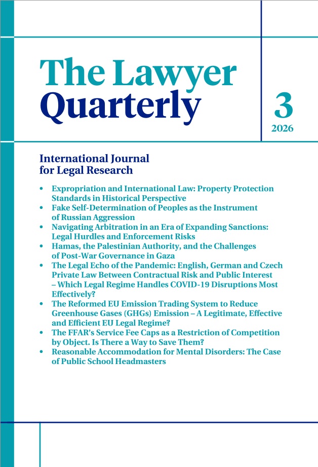 					View Vol. 16 No. 3 (2026): The Lawyer Quarterly 
				